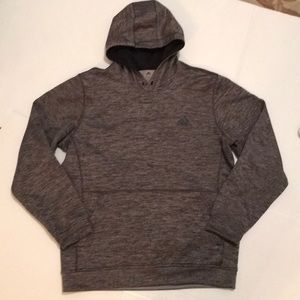 Adidas Climawarm Fleece Lined Hoodie Sweatshirt Pullover Mens Size Large EUC